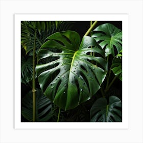 Default Monstera Leaves Photo Art 0 Art Print