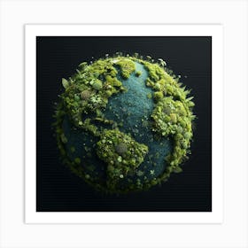 Earth With Moss Art Print