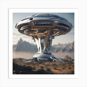 Futuristic Space Station 21 Art Print