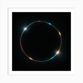 A Beautiful Lens Flare On Deep Black Background 3117935066 Art Print