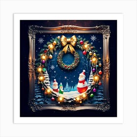 Christmas Wreath Art Print