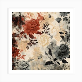 Abstract Floral Pattern Art Print