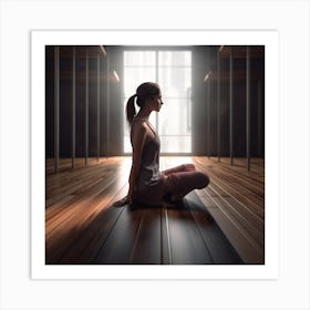 Yoga Girl In The Room Art Print