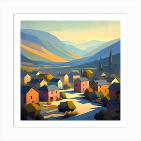 Village In The Mountains 2 Art Print