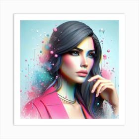 Lady's face Art Print