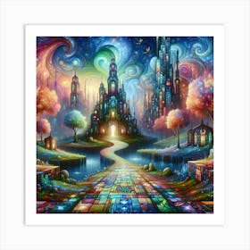 Fairytale City Art Print