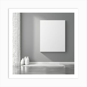 Blank Canvas In A Room Art Print