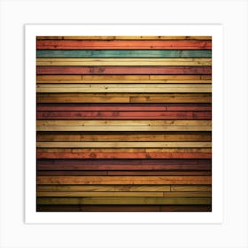 Wooden Planks Background Art Print