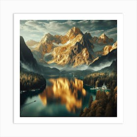 Alpine Landscape Art Print