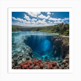 Underwater and Clouds Art Print