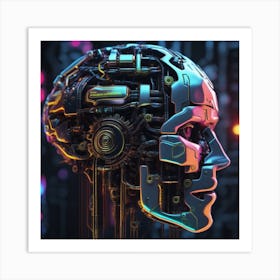 Cyborg Head 38 Art Print