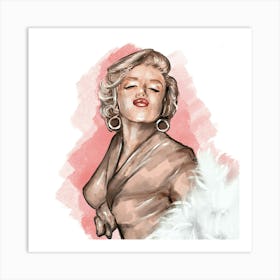 Marilyn, Kiss Art Print