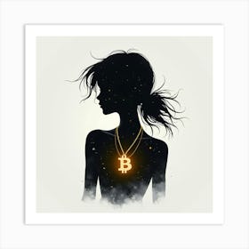 Bitcoin Girl 1 Art Print