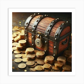 Chest Of Gold Coins 1 Art Print