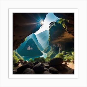 Cave In Liaoning Art Print