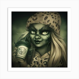 Zombie Girl Art Print