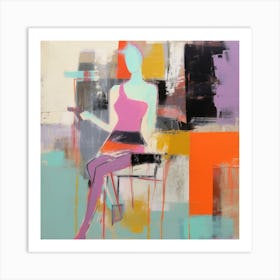 Conceptual Abstract Figurative Color Block Body Painting 1 Art Print