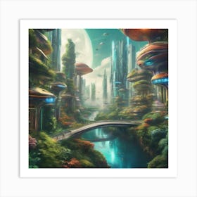 A.I. Blends with nature 7 Art Print