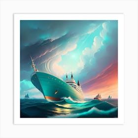 Ship painting Art Print