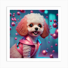 Pink Poodle Art Print