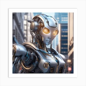 Futuristic Robot 24 Art Print