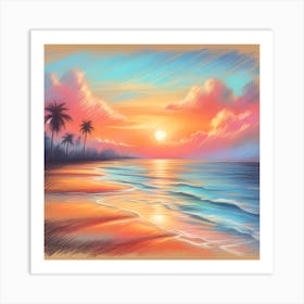 Sunset Painting 1 Art Print