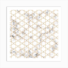 Gold And Marble Pattern Art Print