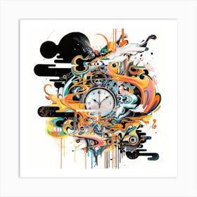 Clock Art Art Print