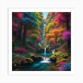 Colorful Forest Art Print