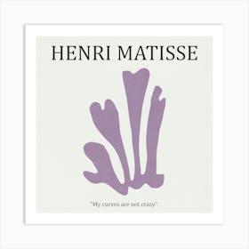 Purple Leaf 01- Henri Matisse Art Print