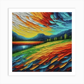 Abstract Landscape Painting 3 Art Print