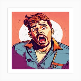 Angry Man Art Print