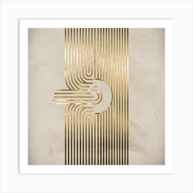 Golden Lines Art Print