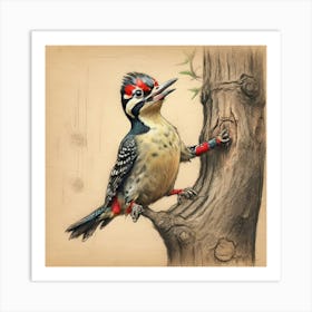 Woodpecker 10 Art Print