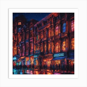 Night In The City 1 Art Print