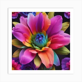 Colorful Flowers 33 Art Print