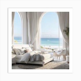 White Bedroom Art Print