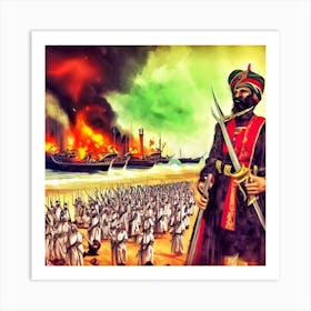 Battle Of Agra 1 Art Print