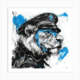 Police Lion 1 Art Print