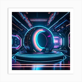 Futuristic Space 1 Art Print