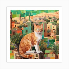 Cat On A Ledge Art Print