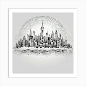 Shanghai Skyline 7 Art Print