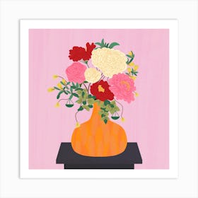 Flowers For Libra Square Art Print