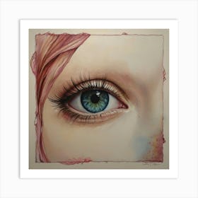 Eye Of A Girl Art Print