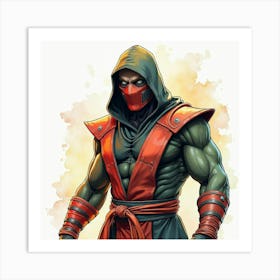 Mortal Kombat Ninja Fighter Concept Art (206) Art Print