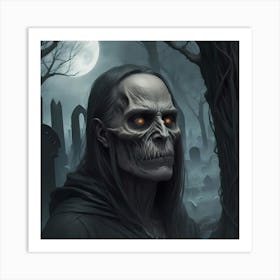 Graveyard Ghoul's Haunting Art Print