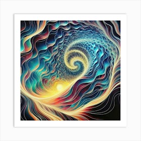 Interstellar laser light line pattern abstract art 2 Art Print