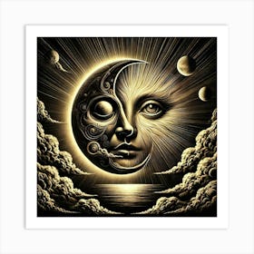 Face Of The Moon Art Print