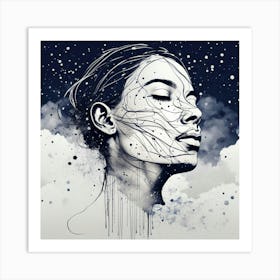 Night sky- dreaming Art Print