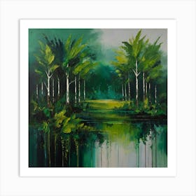 Default Original Landscape Plants Oil Painting 16 Art Print